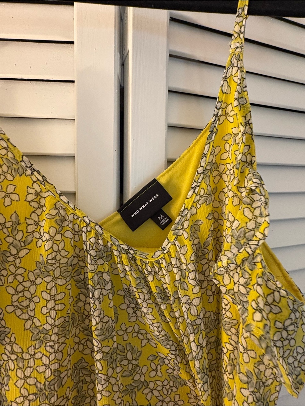Who What Wear Yellow Floral Spaghetti-Strap Maxi Dress - Picture 2 of 2